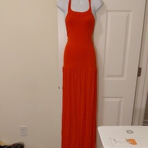 VENUS Vibrant Orange Maxi Dress